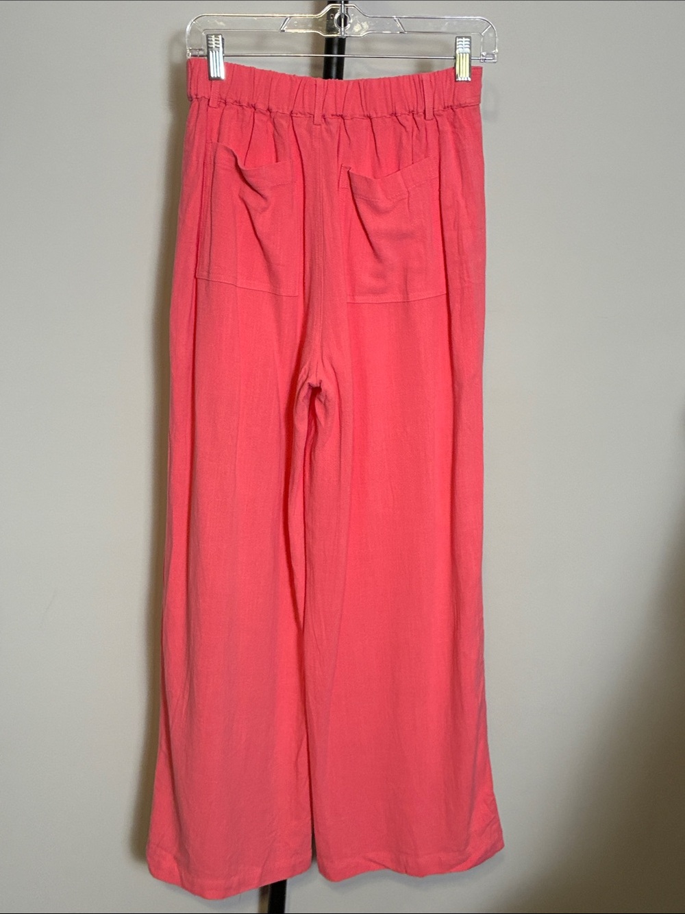 Wishlist Coral Pink Wide-Leg Linen-Blend Pants Size Small - Picture 5 of 7